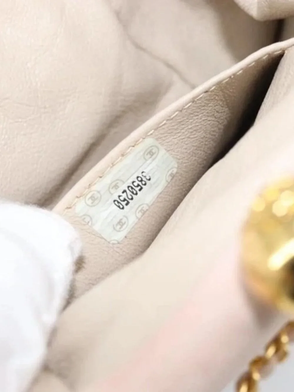 CHANEL Chain Shoulder Bag Suede Pink Gold CC Auth AMZ167A
